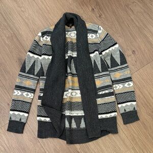 Jack by BB Dakota Women's Cardigan in Gray, Black, and Tan